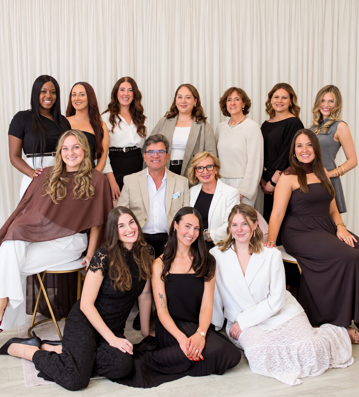 The Hill Bridal Collective team together with Kelly and Allen